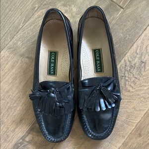 Cole Haan Leather Black Tassel Loafers Men’s 8.5